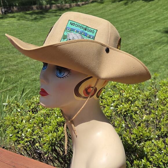 Safari Hat Kenya Tanzania Patch Hat Anthropologie Style Travel Wide Brim main image 9